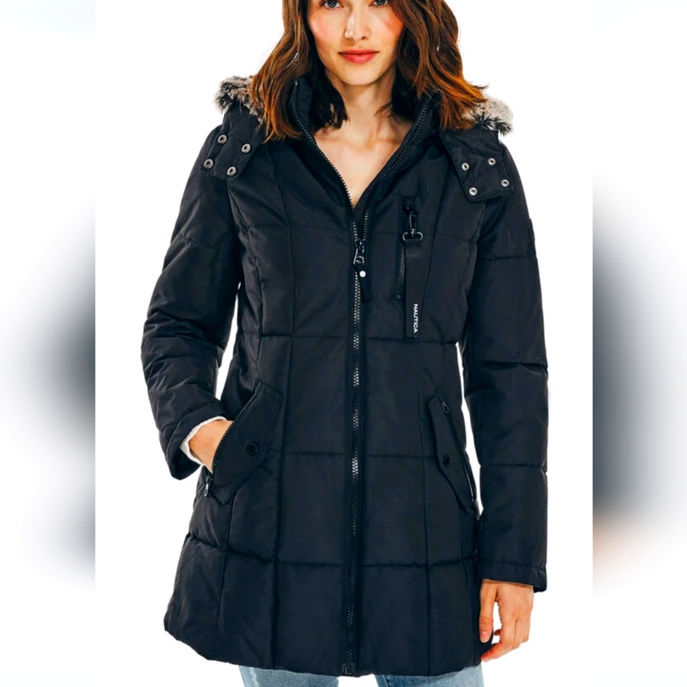 Nautica Black Parka Ladies Medium